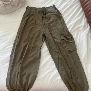 Women’s Olive Anthropologie Parachute Pants